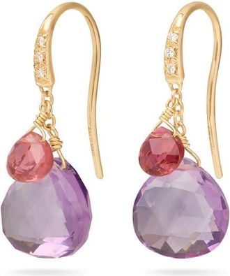 Marco Bicego Paradise 18K Gold Diamond & Semiprecious Stone Drop Earrings at Nordstrom