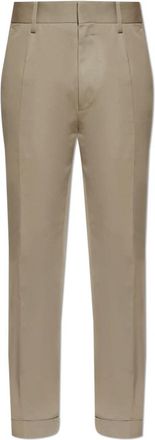 Dsquared2 Broeken met logo - Heren - Straight fit broeken - Beige - 2XL - Katoen - Broeken