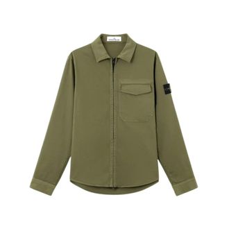Stone Island Heren, Overhemden, Groen, Maat: M Katoen