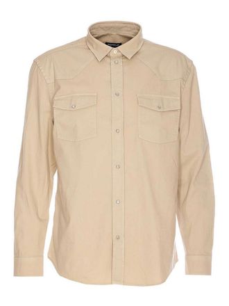 Dondup Beige Shirt With Frontal Buttons Closure