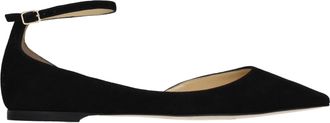 Jimmy Choo London Black Leather Ballet Womens Flats