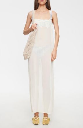Lioness Glacial Sheer Maxi Dress in Butter at Nordstrom, Size X-Large