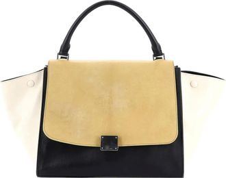 Celine Tricolor Trapeze Bag Leather Medium satchel - Zwart