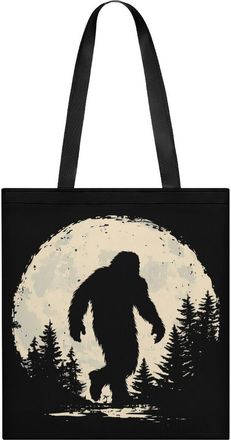 Generic Big Foot Forests Moon Tote Bag for Women Men Shoulder Bags Purses Pouch Handbags