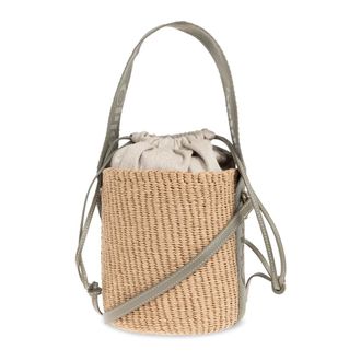 Chlo&eacute; Bucket Bags, female, Beige, Size: ONE SIZE Woody Small Shoulder Bag