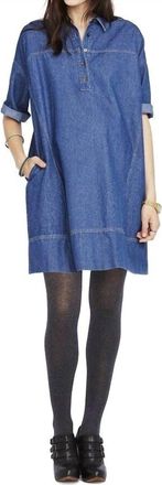 Hatch Lizzie Maternity Dress In Denim