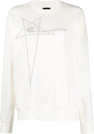Rick Owens Champion Hoodie - Dames - Sweatshirts - Beige - S - Katoen - Hoodies & sweatvesten