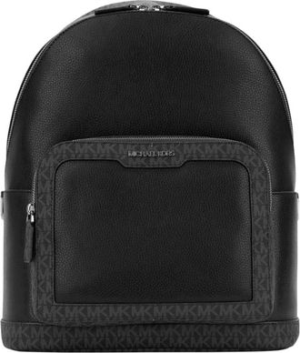 Michael Kors Leren Logo Rugzak - Heren - Tassen - Zwart - Maat: ONE Size Leer