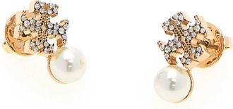 Tory Burch Womens Gold Metal Moondance Earrings Silver Brass