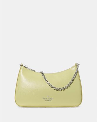 Kate Spade New York Womens Margot Textured Patent Leather Convertible Crossbody - Green - One Size