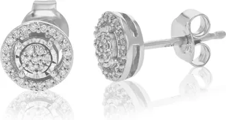 Vir Jewels 1/6 cttw Lab Grown Diamond Composite Earrings in Sterling Silver With Push Backs For Women