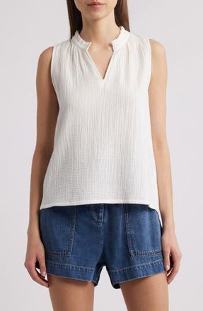 Rails Christy Sleeveless Organic Cotton Top in White at Nordstrom Rack, Size Xx-Large