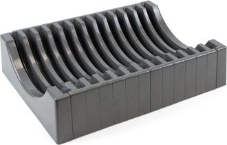 Emuca Kit De Organizadores De Platos Para Muebles, Con Capacidad Para 13 Platos, Pl&aacute;stico, Gris Antracita - Emuca