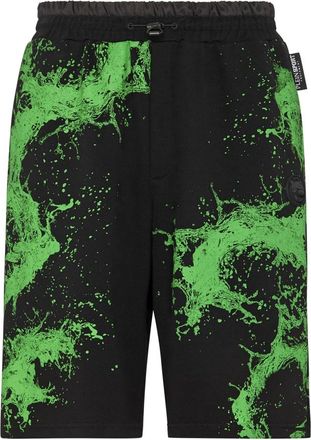 Plein Sport Sport Shorts Splash Extreme - Heren - Korte sportbroeken - Zwart - S - Katoen - Fitness
