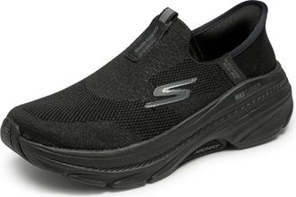 Skechers Womens Max Cushioning Arch Fit 2.0 Cambridge Slip-On Sneakers, Black Textile/Trim, 6.5 UK