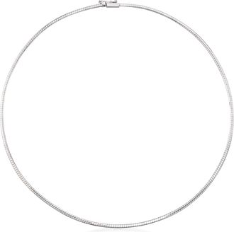 Ross-Simons Italian 1.8mm 14kt White Gold Omega Necklace