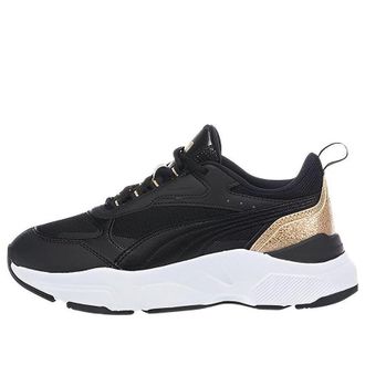 Puma (WMNS) PUMA Cassia Distressed - Black Team Gold 387645-01