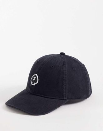 Aape By A Bathing Ape AAPE by A Bathing Ape - Cappello con visiera nero slavato con logo