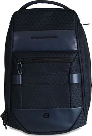 Piquadro geometric-panel backpack - Blauw
