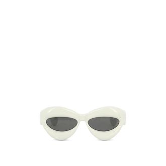 Loewe Sunglasses, female, White, ONE SIZE, Inflated Cat-eye Sunglasses