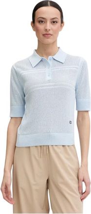 Helly Hansen Salt Knit Polo - Dames - Polos - Blauw - XS - Katoen - Tops