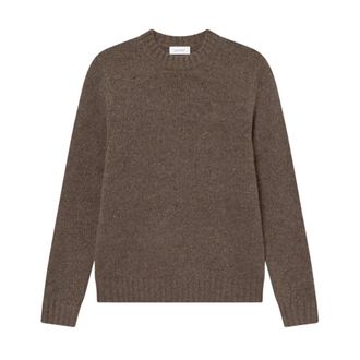 Les Deux Round-neck Knitwear, male, Brown, Size: XS Gary Fleck Roundneck Jumper