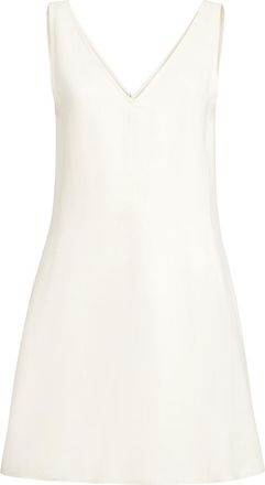 Brunello Cucinelli Fluid twill mini dress in Ivory at Nordstrom, Size Xx-Large Eu