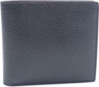 Thom Browne Black Leather Wallet (Bi-Fold) (Pre-Owned)