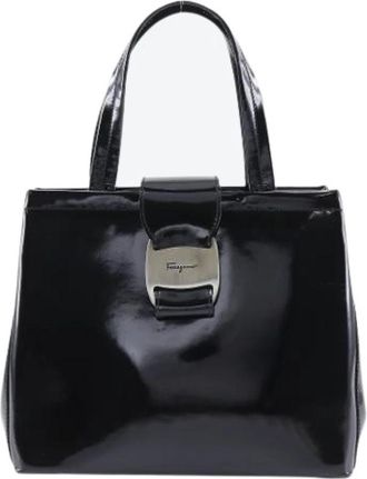 Ferragamo Pre-owned Handbag - Dames - Vintage Handtas - Zwart - ONE Size - Leer - Vintage