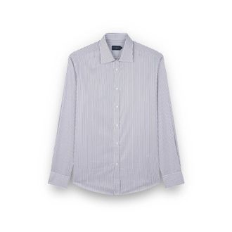 Paul & Shark Overhemden, Heren, Blauw, 5Xl, Katoen, Luxe Supima Katoenen Overhemd