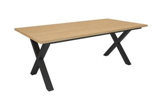 Skraut Home Mesa comedor efecto madera roble claro 194x90x74cm
