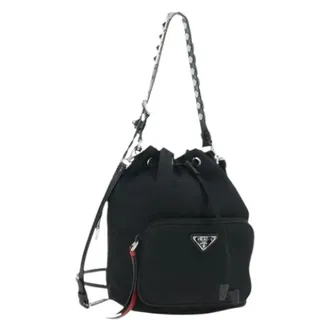 Prada Pre-owned Bucket Bags, female, Black, Size: ONE SIZE Pre-owned Bucket Bag