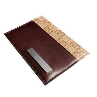 Gucci Tarjetero con placa met&aacute;lica - Accessories - unisex - Marr&oacute;n - ONE SIZE