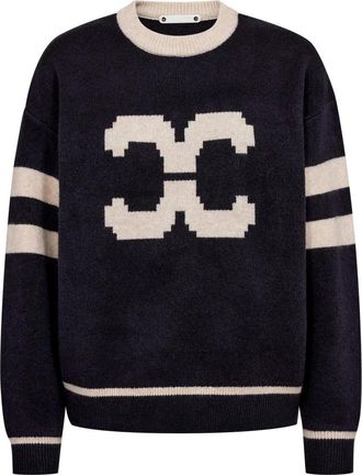 Co'Couture Truien & Vesten, Dames, Blauw, XL, Ronde hals gebreid