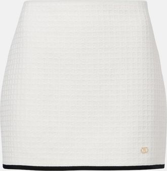 Valentino Cotton tweed miniskirt