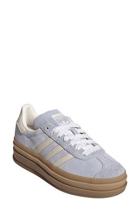 adidas Gazelle Bold Platform Sneaker in Crystal Sky/Pearl/Ice Gold at Nordstrom, Size 10.5