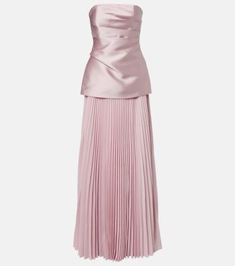 Solace London Abito bustier Claudette in raso