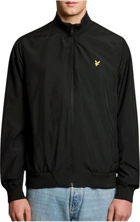 Lyle & Scott Jassen, Heren, Zwart, M, Polyester, Funnel Neck Shell Jacket
