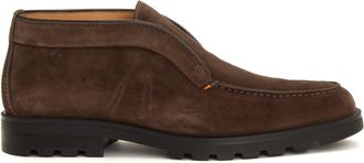 Santoni Suede Desert Boots with Rocker Sole