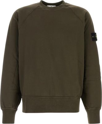 Stone Island Compass Logo Cotton Sweatshirt