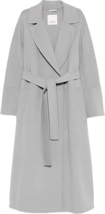 Max Mara Wollen jas met ceintuur - Grijs