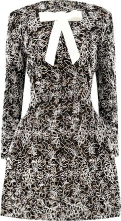 Bronx and Banco Abito corto con decorazione a fiori - Nero