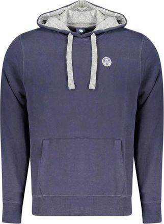 North Sails Blauwe Hoodie met Centrale Zak - Heren - Hoodies - Blauw - S - Hoodies & sweatvesten