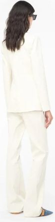 Pinko Wijde broek - Dames - Wijde Broeken - Wit - L - Katoen - Broeken