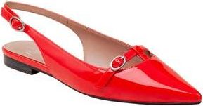 Linea Paolo Celina Pointed Toe Slingback Flat in Red at Nordstrom Rack, Size 5.5