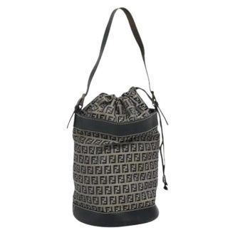 Fendi Pre-owned Canvas Bucket Bag - Dames - Pre-owned - Blauw - Maat: ONE Size