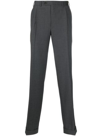Canali straight-leg wool tailored trousers - Grey