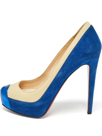 Christian Louboutin 2024 130 mm tweekleurige pumps - Blauw