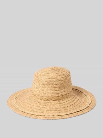 Lauren Ralph Lauren Hut mit Logo-Detail und breiter Krempe in Beige, Gr&ouml;&szlig;e 1