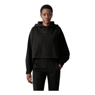 Pinko Mediocre Hoodie - Dames - Hoodies - Zwart - M - Katoen - Hoodies & sweatvesten